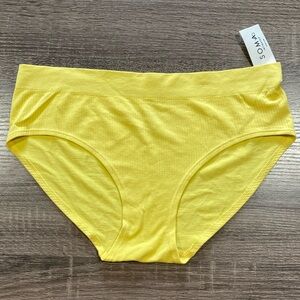 NWT - Soma Intimates Seamless Aloe Hipster Panties - Sunshine - L
